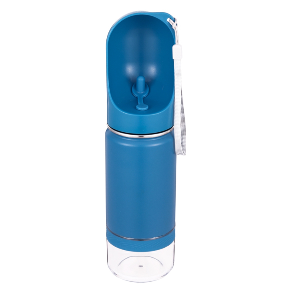 3-in-1 PET Water Bottle with Food Case – 300ml teal